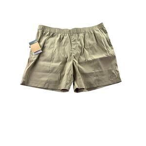 The North Face Class V Pull On Shorts Mens Size 2XL 7” Twill Tan Hiking Relaxed